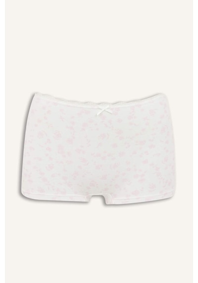Defacto Çiçek Desenli Dantel Detaylı Penye Açık Pembe Boxer H6474ax26sppn648 Pembe-pn648