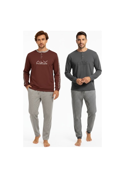 Bonbon Erkek Pamuklu Bohçalık Ve Çeyizlik 2 Adet 2'li Pijama Takımı Bb2223 Çok Renkli