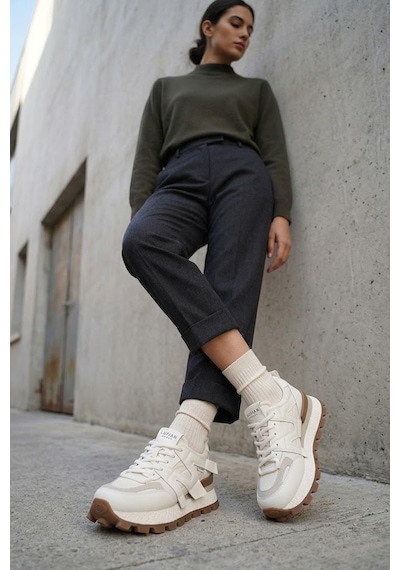 Lufian 121230086 Emily Kadın Klasik Sneaker Beyaz