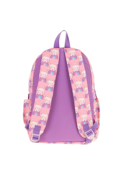 Kaukko Kız Çocuk Peluş Kedili İlkokul Okul Sırt Çantası - Pembe Mor - L5241 Pembe - Mor