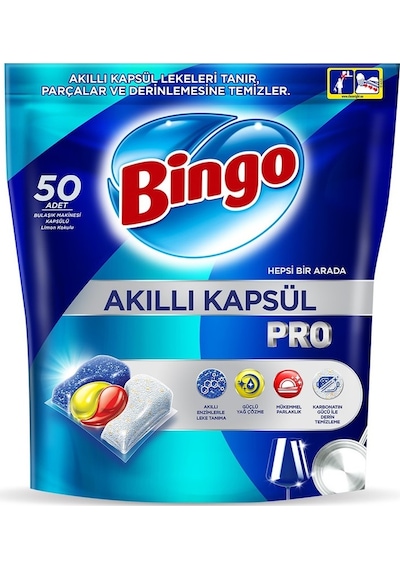 Bingo Akıllı Kapsül Pro Bulaşık Makinesideterjanı Tableti 300adet