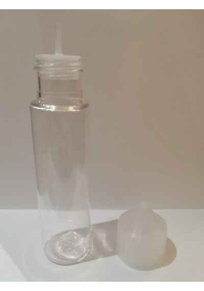 60ml Şeffaf Gorilla Şişe Beyaz Kapak, Plastik Şişe, Boş Şişe, Likit Şişesi, 100 Adet Şeffaf