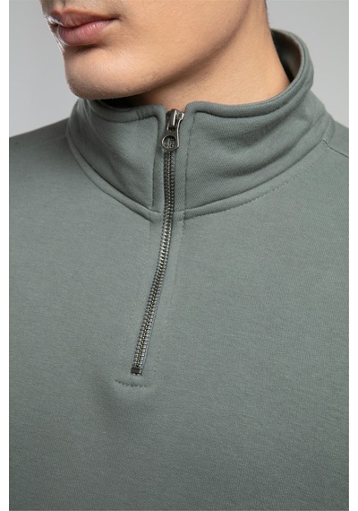 Lee Cooper Ceaser Erkek Dik Yaka Sweatshirt Çağla Yeşili-21021 Çağla Yeşili