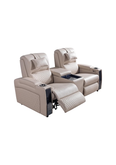 Anika İkili Sinema Koltuğu Rehome İkili Koltuk 205x97x105 Cm Bej