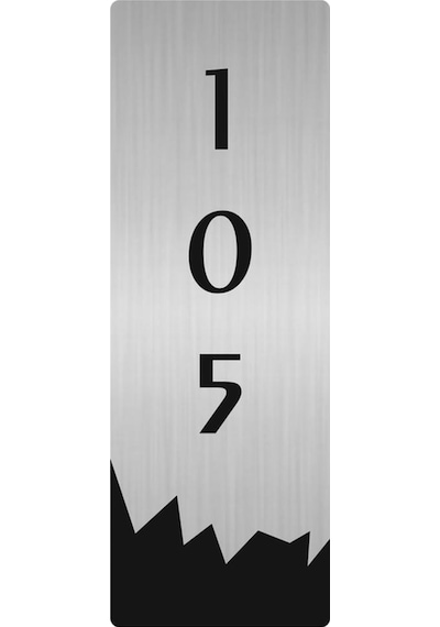 Metal Departman Kapı İsimliği, Yönlendirme Levhası 105 Dikey 5x20 Cm Gümüş Renk
