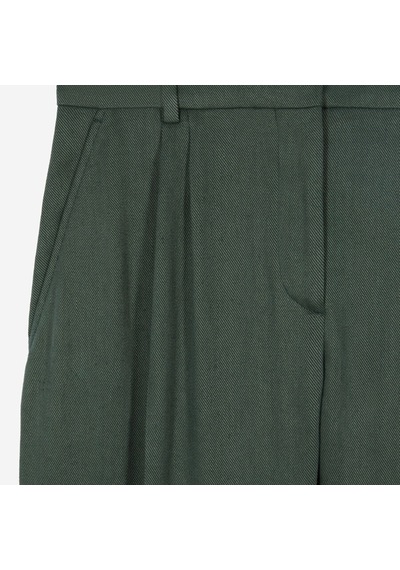 The Kooples Kadın Yeşil Keten Karışımlı Pantolon