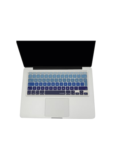 Apple Uyumlu MacBook Air Pro Klavye Koruyucu Türkçe Q Ombre Eski Usb Li Model 2008/2017 Yılı İle Lacivert Mavi