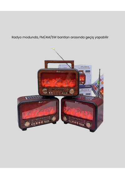 Northcity Alev Işığı Efektli Solar Bluetooth Hoparlör Radyo - Taşınabilir Ve Kusursuz Atmosfer