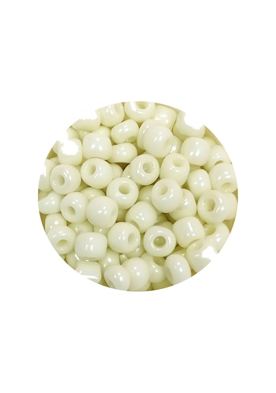 Dökme Cam Kum Boncuk Büyük Boy 6/0 4 Mm - 20 Gram - Krem - Bnc071