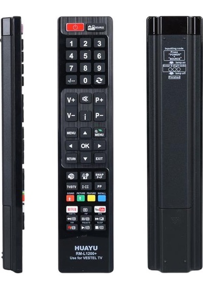 Huayu Rm-l1200+ Netflix-youtube Tuşlu Vestel Universal Lcd Led Tv Kumandası
