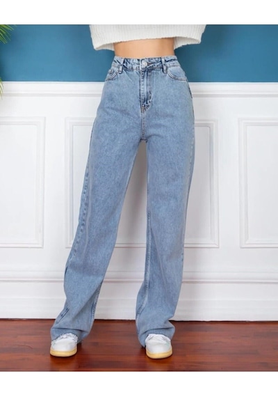 2020 Kadın Likrasız Palazzo Jeans Kot Denim Pantolon Kar Yıkama 2020 Kadın Likrasız Palazzo Jeans Kot Denim Pantolon Kar Yıkama