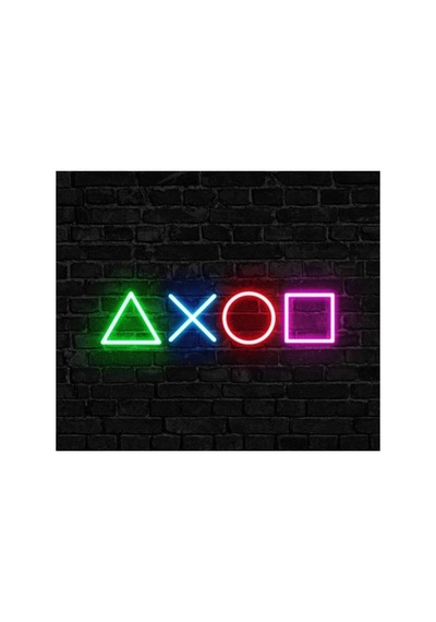 Playstation Neon Led Tabela, Neon Işık, Oyun Odası Neon Tabela, Neon Işıklar Standart