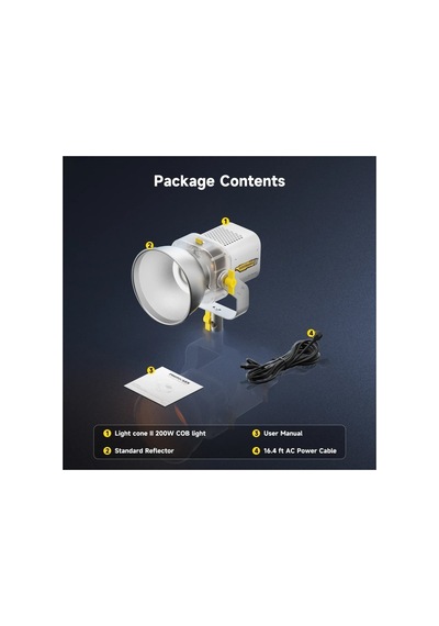 Lıght Cone Iı 200w Cob App Kontrollü Profesyonel Stüdyo Video Işığı - Ls-196-03