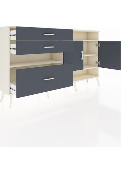Arges Konsol 4 Raflı 3 Çekmeceli 2 Kapaklı 176x30x99 Aytaşı-antra Aytaşı-antrasit Arges Konsol 4 Raflı 3 Çekmeceli 2 Kapaklı 176x30x99 Aytaşı-antra Aytaşı-antrasit
