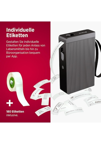 P22 Etiket Yazıcısı, Siyah, Ev Ve Ofis Malzemeleri İçin Etiketleme Cihazı, Mutfak, Ofis Ve Hobi İçin Bluetooth Ter