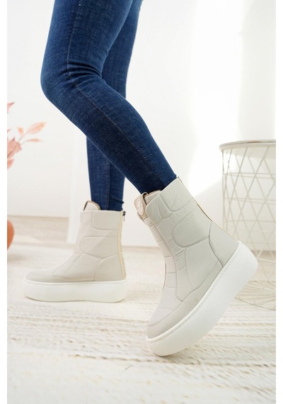 Beverly Hills Polo Club 40001 Krem Kadın Sneakers Bot-krem Krem