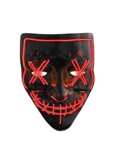 Hallowen Parti Maskesi Neon Led Işıklı Maske 3 Modlu Cadılar Depomıx - 17 Bayramı Maskesi