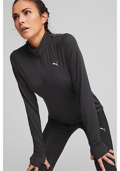 Puma Run Favourite Siyah Kadın Fermuarlı Eşofman Üstü 52317001 Siyah