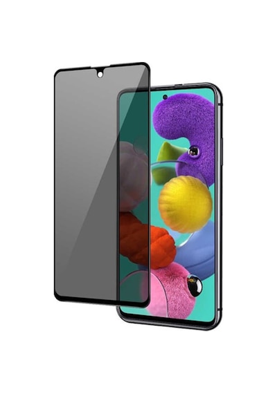 Samsung Galaxy Uyumlu S10 Lite 3D Full Privacy Gizlilik Tempered Cam Ekran Koruyucu Siyah