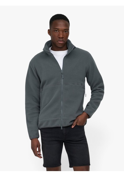 Only & Sons Onsjason Prtc Fleece Jacket Otw Noos Erkek Gri Ceket - 5054882