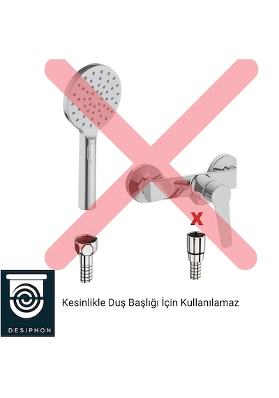 1/2 - 1/2 Kısa Robot Tepe Spiral Duş Hortumu 60 Cm Dayanıklı Pa