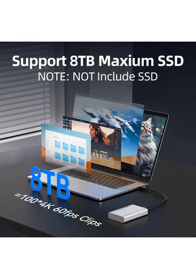Acasis Tb406 Pro Thunderbolt 4 40gbps M.2 Nvme Ssd Kutusu 8tb Alüminyum Vidasız