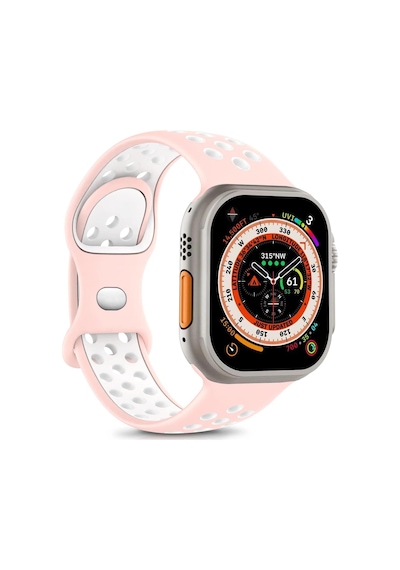 Microsonic Apple Uyumlu  Watch Series 10 42mm Kordon Rainbow Band