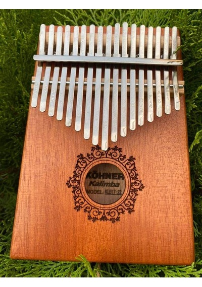 Köhner 17 Tuşlu Maun Ağacı Ful Kalimba Seti-parmak Piyanosu Seti