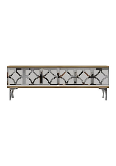 Tsa1237dbs - Lemtv120 Tv Stand, Tv Sehpası Safirmeşe - Beyaz - Sılver 120cm