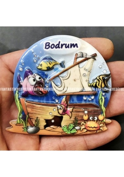 Tekne Sandal Balık Akvaryum Tasarım Bodrum Buzdolabı Süs Magnet