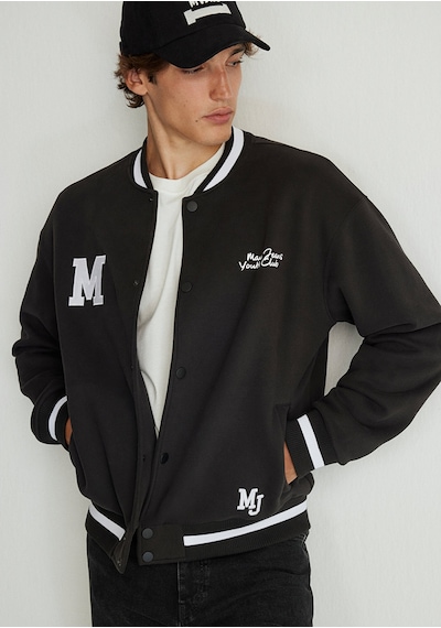 Mavi - M Logo Baskılı Siyah Kolej Ceketi 0s10167-900 Siyah
