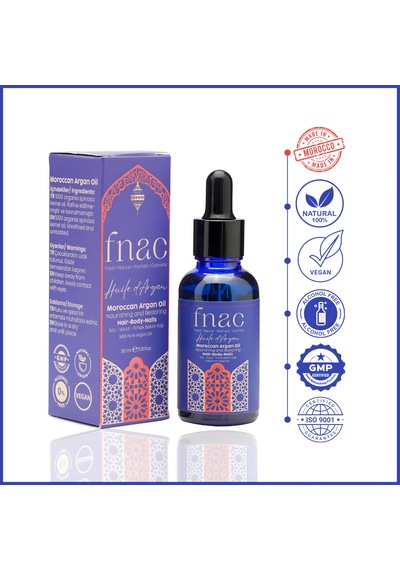 Fnac Argan Yağı Cam Damlalık Sprey Başlıklı 30 ML
