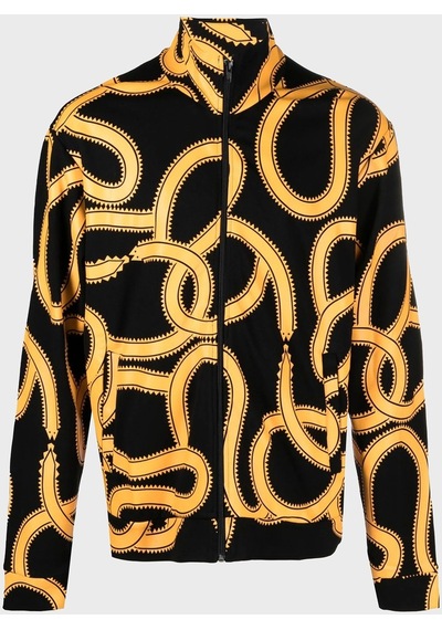 Marcelo Burlon Erkek Ceket Cmbd007f22jer0011016 Siyah-turuncu Siyah - Turuncu
