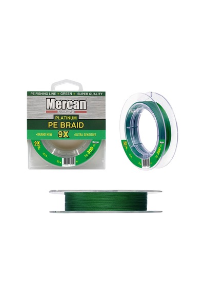 Mercan Platinum Pe 9X Örgü İp 300 M Yeşil Misina