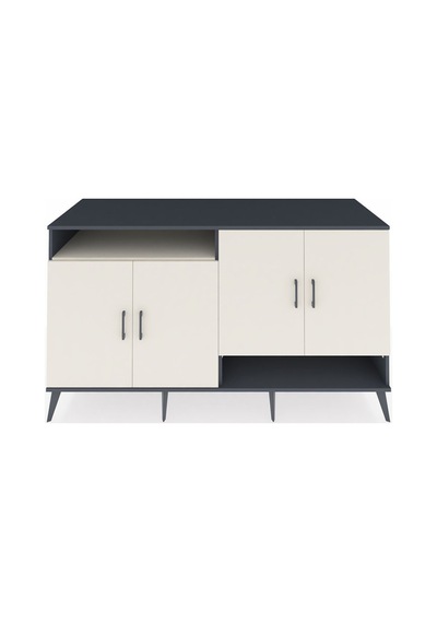 Kronos Konsol 6 Raflı 4 Kapaklı 176x59x99 Antrasit-aytaşı Aytası/aytası - Antrasıt