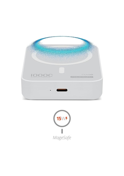 15w Apple Uyumlu iPhone X İle Magsafe Destekli Beyaz Powerbank- Stand 10000mah Txm10 BEYAZ