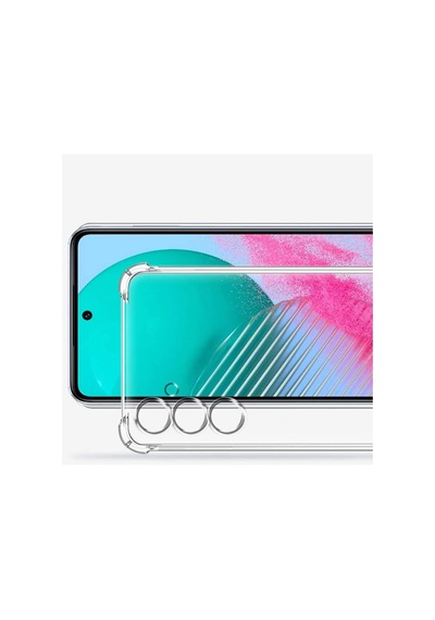 Galaxy M54 Uyumlu Kapak Kamera Korumalı Antişok Airbag Köşe Korumalı Silikon Şeffaf Kılıf