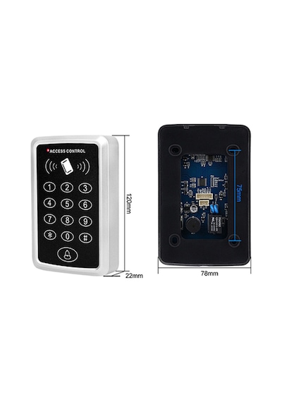 Sr-204 Em Max Kartlı Ve Şifreli Geçiş Sistemi Proximity Rfıd Kart Okuyucu 125 Khz 12/24v Ac/dc 5 Adet