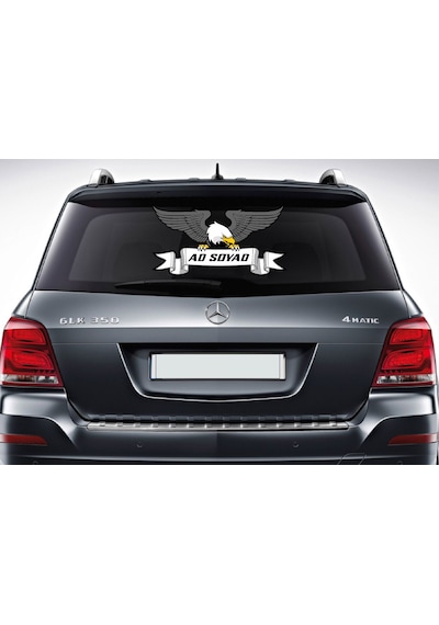 Kartal Karakartal Beşiktaş Kişye Özel Kartal Sticker - Araba Oto Motosiklet Karavan Cam Araç Sticker - 00957 40x21 Cm