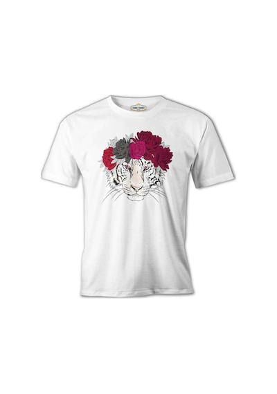 Purple Pink - Kaplan Beyaz Erkek Tshirt