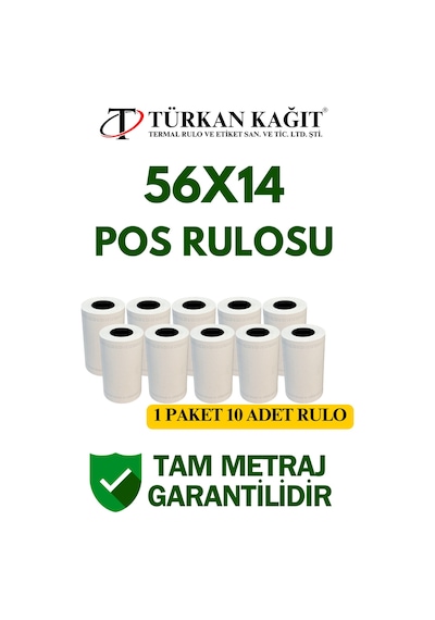 Beko 56x14 100 Adet Pos Rulosu - Termal Rulo - Beko Pos Rulosu