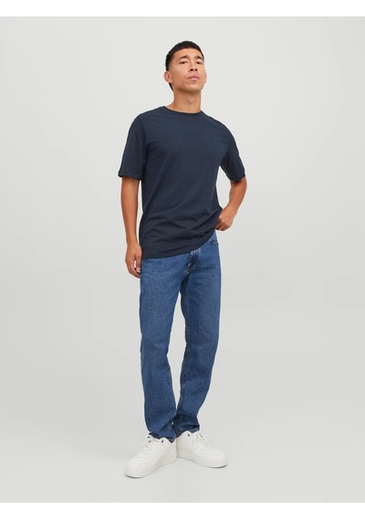 Jack & Jones Jack&jones 12156101 0 Yaka Erkek Basic Tshirt - Lacivert Lacıvert