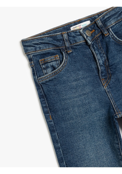 Koton Pamuklu Cep Detaylı Denim Pantolon - Skinny Jean Orta İndigo 5skb40011td Indigo Koton Pamuklu Cep Detaylı Denim Pantolon - Skinny Jean Orta İndigo 5skb40011td Indigo