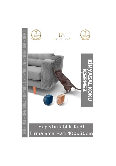 Kedimatı Yapıştırılabilir Dayanıklı Mobilya Koruyucu Çevre Dostu Kedi Tırmalama Matı 100x30cm - 1 A
