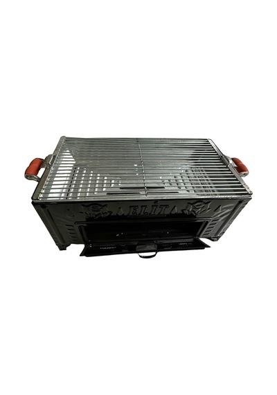 Cemre E2 Model Kömürlü Emaye Mangal İzgaralı Büyük Boy Inox