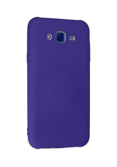 Samsung Uyumlu Galaxy J7 Uyumlu Kılıf Nano İçi Kadife Silikon - Mor
