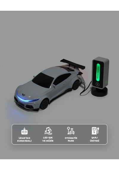 Enfal Let's Drive Uk 1:16 Renkli Işıklı Araba Şarj İstasyonlu Lc-31212 Beyaz