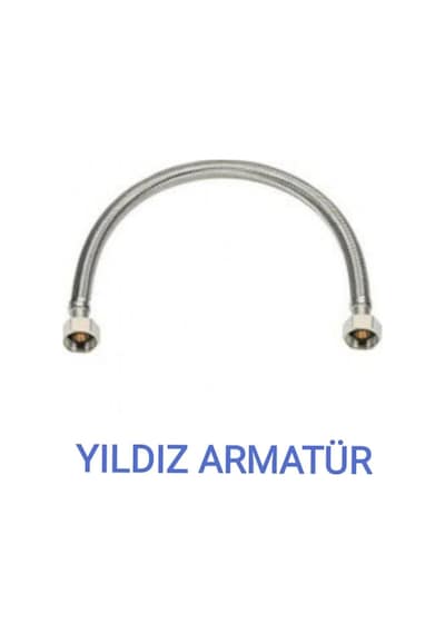 Paslanmaz Çelik Örgülü Hortum,klozet,taharet Musluğu Fleksi Bağlantı Hortumu Flex 3/8-3/8 70 Cm Çok Renkli