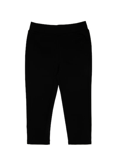 U.S. Polo Assn. Kız Çocuk Siyah 3/4 Boy İnterlok Tayt 50306792-VR046