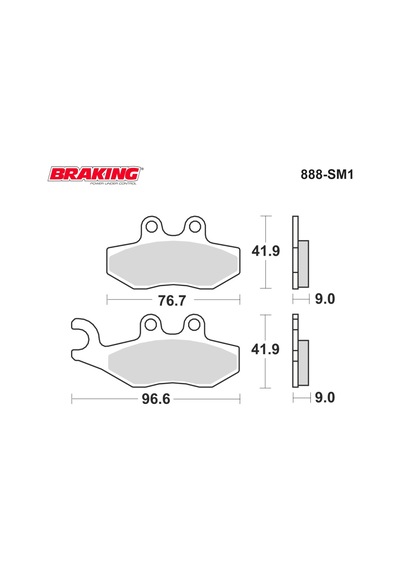 Brakıng Fren Balatası 888sm1 Ön Gılera Runner 200 St Pıaggıo Fly1